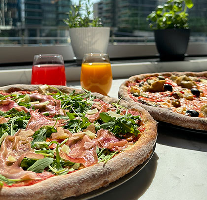 delicious pizzas at @homepizza