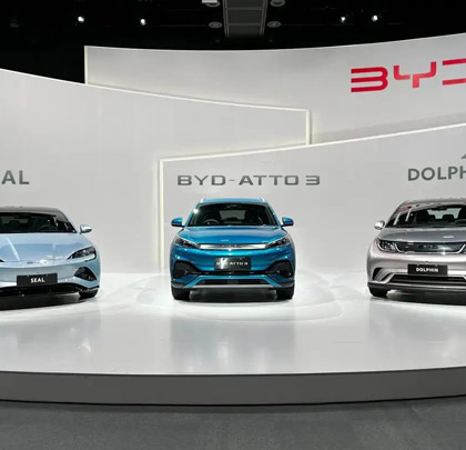 BYD Line up of Atto3 Seal Dolphin