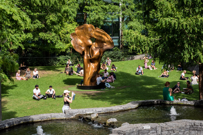 Walking through a creative wonderland and exploring more than 100 pieces of art in Canary Wharf for free