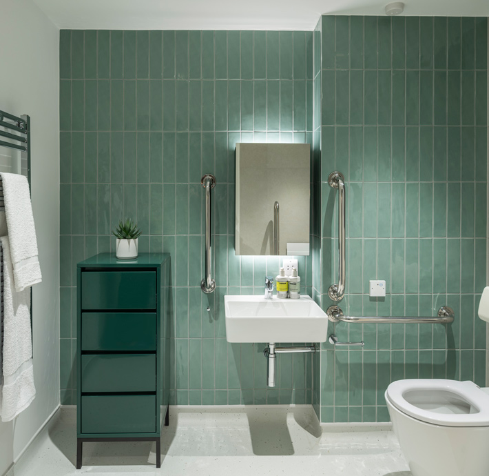 Beautiful and clean washroom space