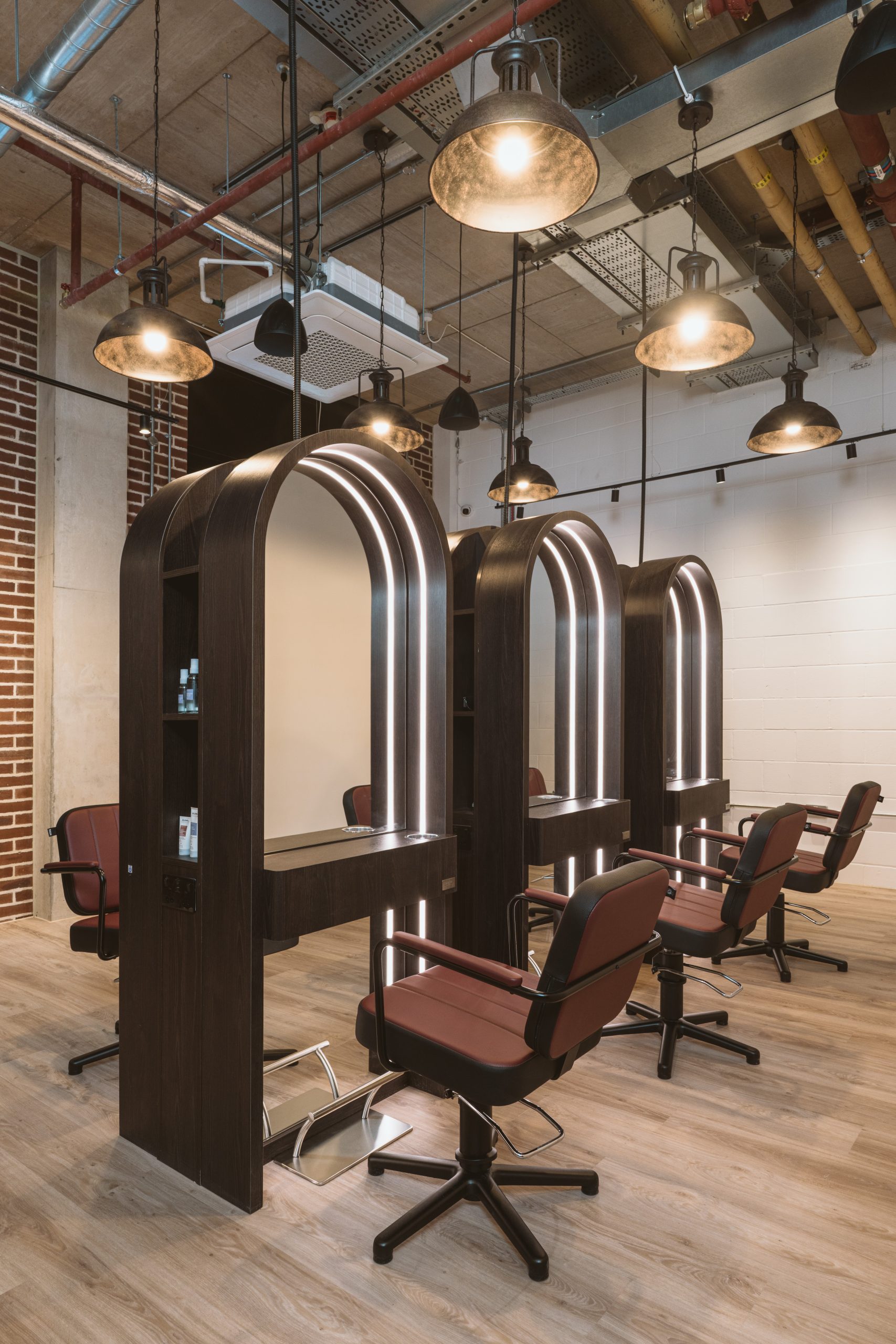 Mirror and Chairs Wayne Salon Interior