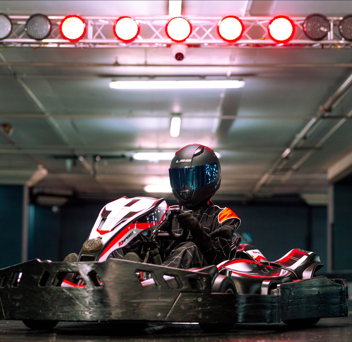 Indoor go-karting experience in Canary Wharf