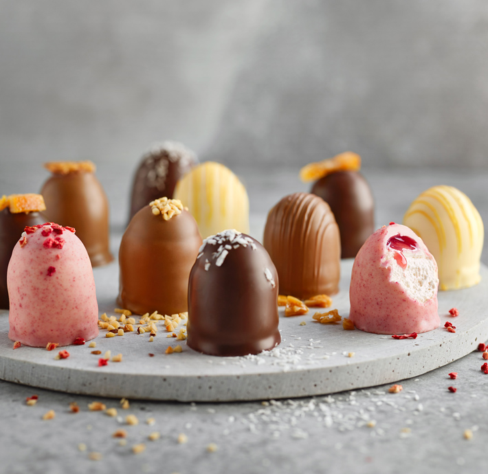 cream filled Läderach chocolate