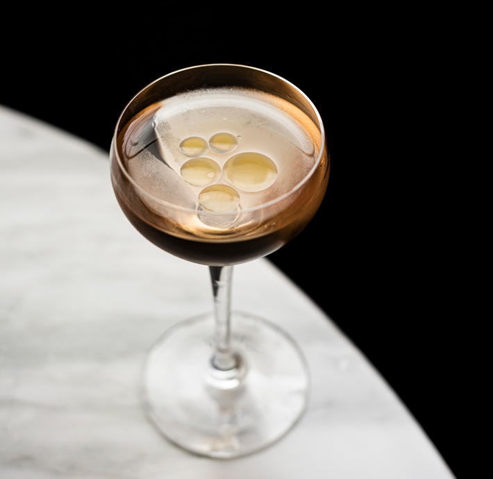 Fancy cocktail at Brother Marcus