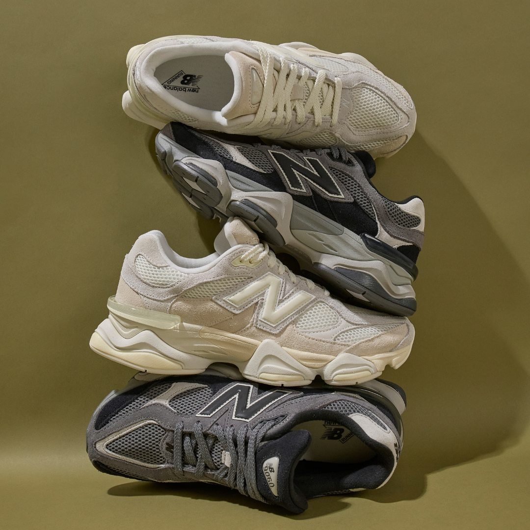 trainers stacked up