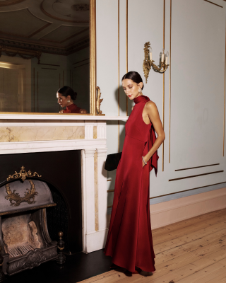 Women in red dress